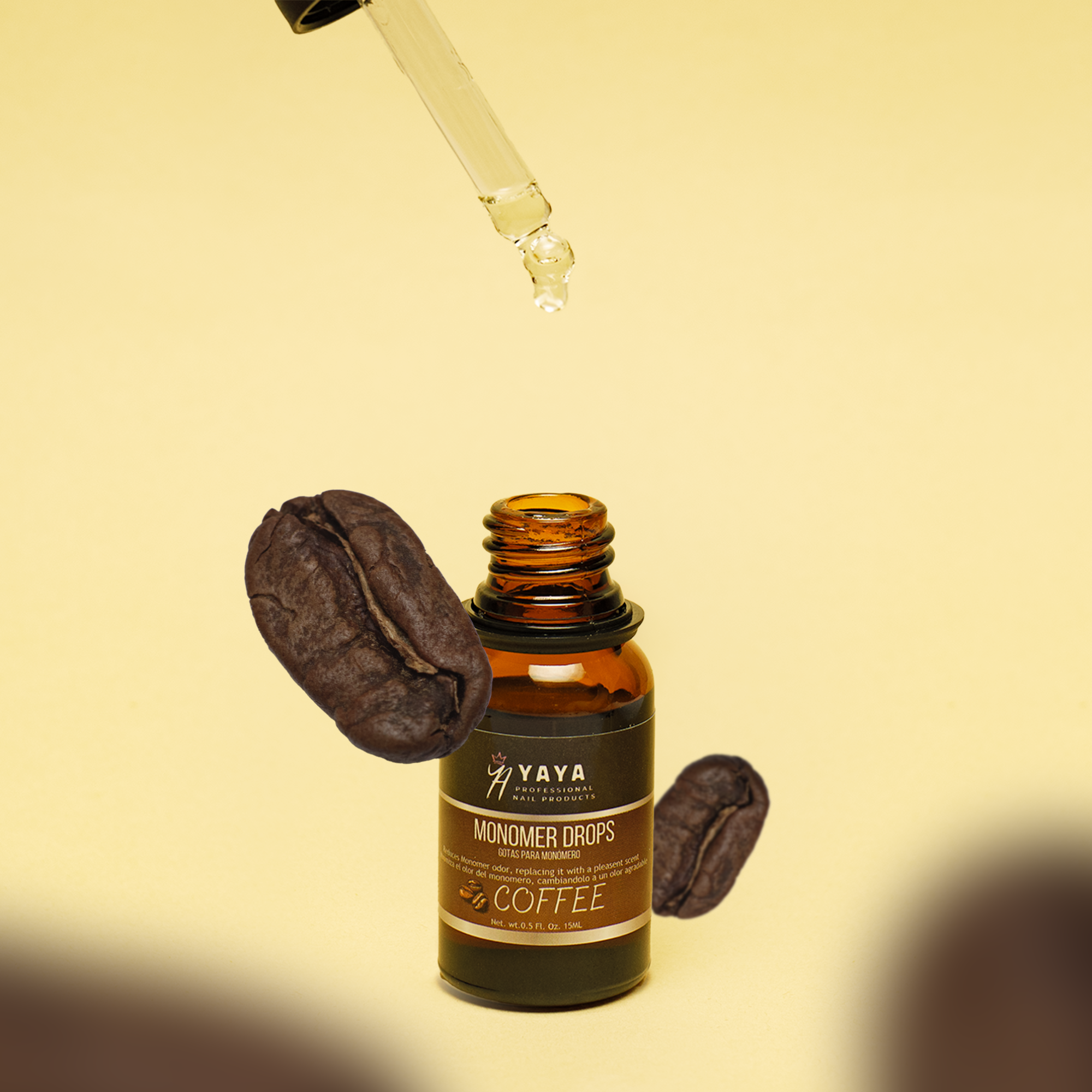 Monomer Drops 15ML, Liquid Monomer Odor Neutralizer (COFFEE)