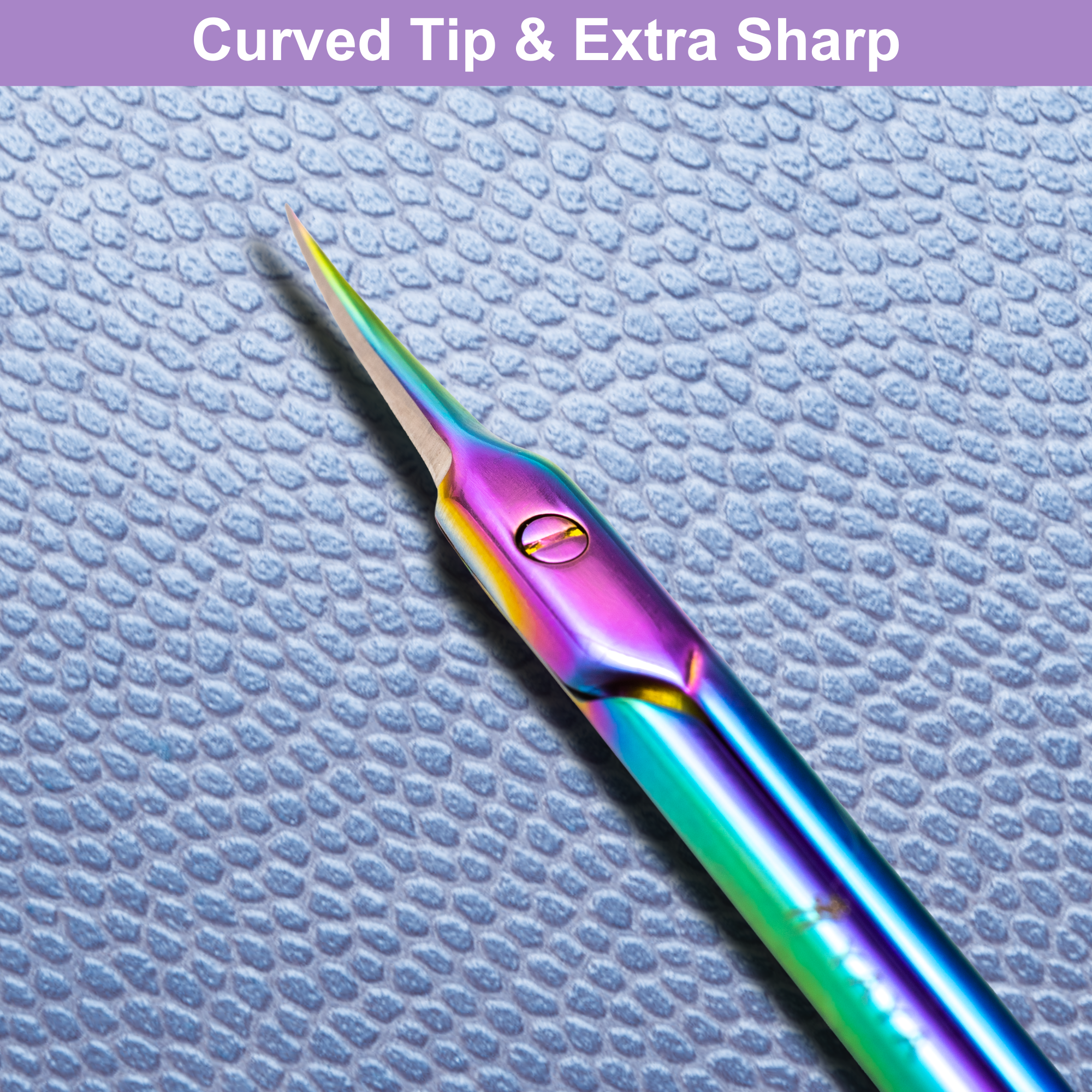 Cuticle Scissors with Cuticle Pushers, Extra Fine Curved Blade.