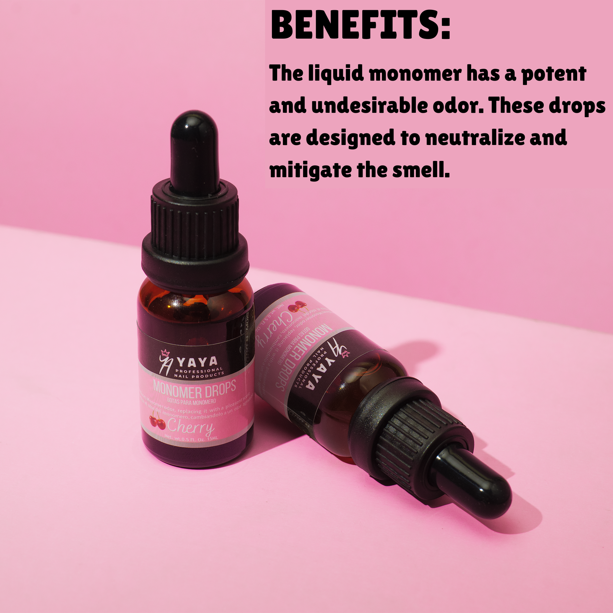 Monomer Drops 15ML, Liquid Monomer Odor Neutralizer (Cherry)